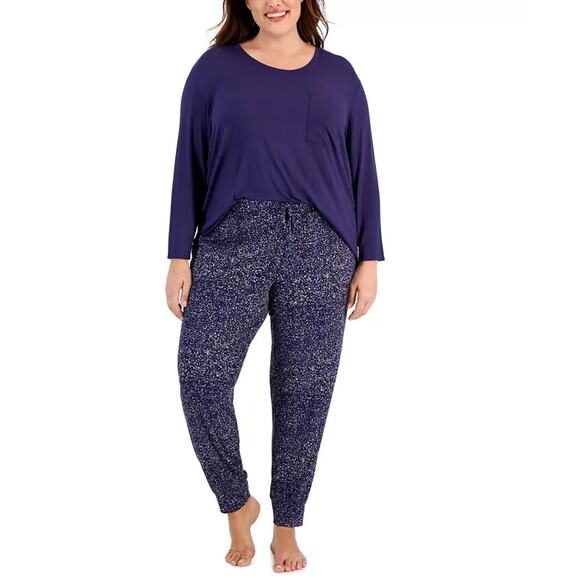Alfani Plus Size Printed Jogger Pajama Pants Abstract Animal XL NWT - Picture 1 of 4